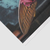 Roze Gotische Gargoyle Statue Decoupage Tissuepapier (Detail)