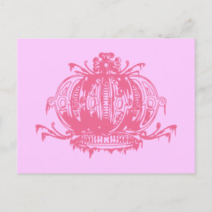 Roze Gotische Vervallen Kroon Briefkaart