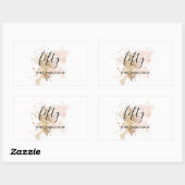 Roze goud 50 en verbluffend 50e verjaardag rechthoekige sticker (Vel)