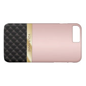 Roze Goud Aangepaste Naam Luxe Case-Mate iPhone Case (Achterkant (Horizontaal))