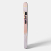 Roze Goud Abstract Marmeren Monogram Case-Mate iPhone Case (Achterkant / Links)
