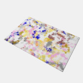 roze, goud, blauw, wit, goud, textielpatroon, deurmat (Schuin)