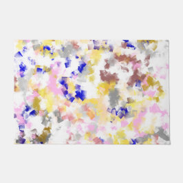 roze, goud, blauw, wit, goud, textielpatroon, deurmat