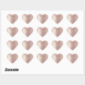 Roze Goud Blozen Glitter Sparkle Druppels - Uw Tek Hart Sticker (Vel)