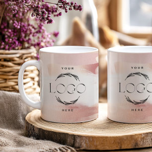 Roze Goud Blush Moderne Vrouwelijke Kleine Zakelij Koffiemok