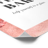 Roze Goud, Blush & Paillet Bruiloftsfeest Wijnbar Poster (Hoek)