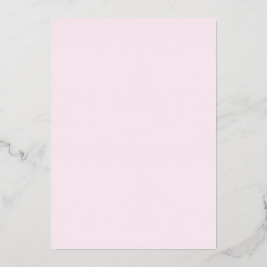 Roze Goud, Blush Roze Jurk Quinceanera Echt Folie Uitnodiging (Achterkant)