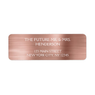 Roze Goud - Blush Roze Moderne Bruiloft Etiket