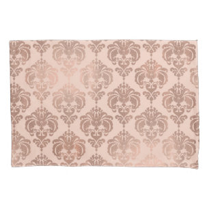 Roze Goud Blush Roze Moderne Glamour Damast Kussensloop