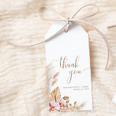 Roze Goud Boho Bloemen Pampas Grass Vrijgezellenfe Cadeaulabel