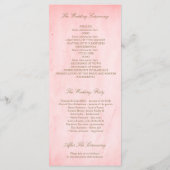 Roze  Goud Confetti Trouwprogramma's Programma (Achterkant)