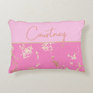 Roze & Goud Custom Accent Kussen