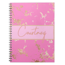 Roze & Goud Custom Notitieboek