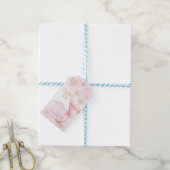 Roze Goud Elegante Bloemen Bruiloft Dank Je Cadeaulabel (Met Touw)