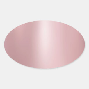 Roze Goud Elegante Moderne Lege Sjabloon Trendy Ovale Sticker