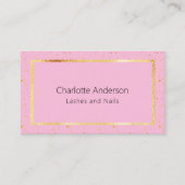 Roze goud elegante moderne QR-code Visitekaartje (Voorkant)