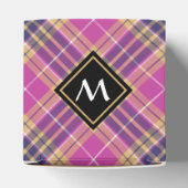 Roze, goud en blauwe tartan bedankdoosjes (Bovenkant)