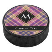 Roze, goud en blauwe tartan hockey puck (3/4)