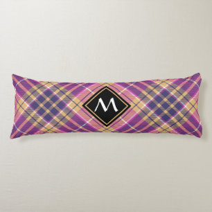 Roze, goud en blauwe tartan lichaamskussen