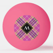 Roze, goud en blauwe tartan pingpongballen (Voorkant)