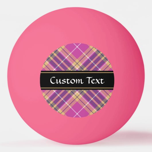 Roze, goud en blauwe tartan pingpongballen (Achterkant)