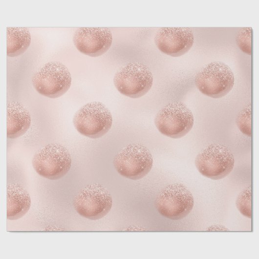 Roze Goud en Blush Confetti Cadeaupapier (Vlak)