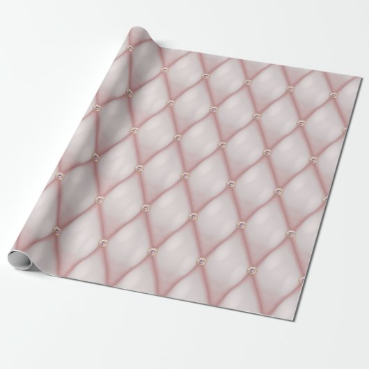 Roze goud en blush diamant sequin cadeaupapier (Uitgerold)