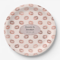 Roze Goud en Blush Folie Lippen Bruiloft