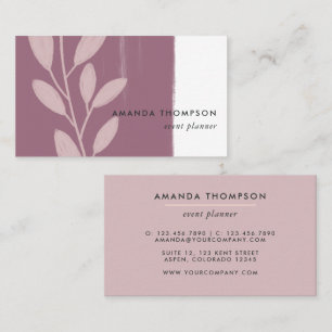Roze Goud en Blush Roze Abstract Visitekaartje