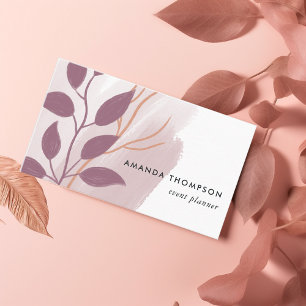 Roze Goud en Blush Roze Abstracte Visitekaartje