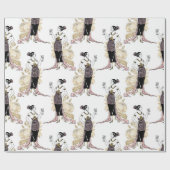 Roze Goud en Blush Roze Art Deco Cadeaupapier (Vlak)