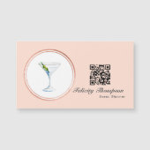 Roze Goud en Blush Roze Evenementenplanner QR-code (Voorkant)