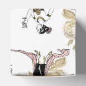 Roze goud en goud wijn thema bedankdoosjes (Bovenkant)