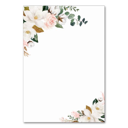 Roze Goud en Wit Bloemen Bruiloft Behuizing Kaarte Kaart (Achterkant)