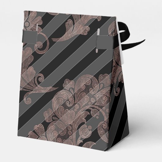 Roze Goud en Zwart Bedankdoosjes (Achterkant)