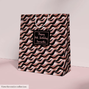 Roze Goud en Zwarte Cadeautas Lux Verjaardagsaccen