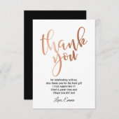 Roze Goud Folie, bedankkaart (Voorkant / Achterkant)