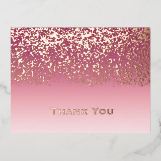Roze Goud Folie Bruiloft Dank Je Feestdagen Briefkaart
