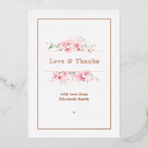 Roze Goud Folie Feestdagenkaart