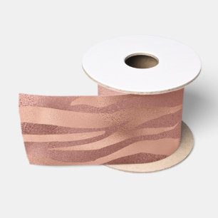 Roze Goud Folie Tijgerstrepen Lint