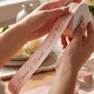 Roze Goud Gelukkig Jubileum Persoonlijke Naam Datu Lint