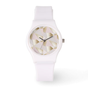  roze goud geometrisch horloge