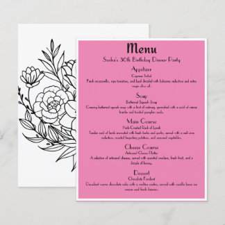 Roze-Goud Glam Feestmenu