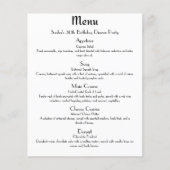 Roze Goud Glam Feestmenu (Voorkant)