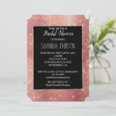 Roze Goud Glam Sparkle Kaart (Staand voorkant)