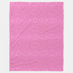 Roze Goud Glam XOXO Fleece Deken