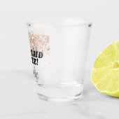 Roze goud glinster bruid ze zei ja naam shot glas (Rechts)