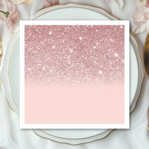 Roze Goud Glitter Blush Roze Ombre Servet