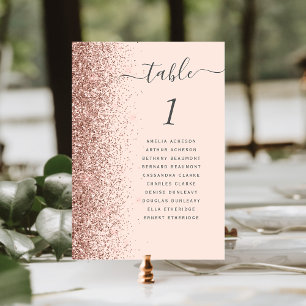 Roze Goud Glitter Bruiloft Kaart