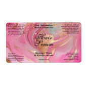 Roze Goud Glitter Cosmetica Druppelfles Etiket (Voorkant)